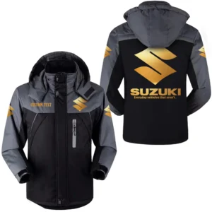 Classic Car Outdoor Charging Suit, Exclusive Logo Fleece Truckket For Car Fans HFLJ0112312129 - Black