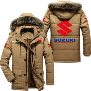 Classic Car Parka hoodie, Coat with Hood Exclusive Logo For Car Motorcycles Lovers CAR7002082216 - Khaki