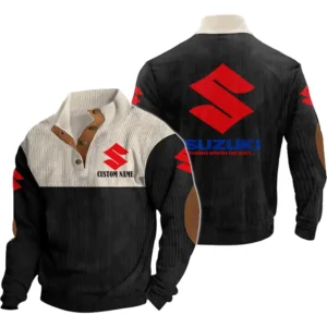 Classic Car Men's Stand Up Collar Base Shirt, Collar Hoodie Exclusive Logo For Car Motorcycles Fans CAR20012176 - Black