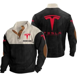 Auto Motors Men's Stand Up Collar Base Shirt, Collar Hoodie Exclusive Logo For Car Motorcycles Fans CAR20012178 - Black
