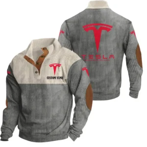 Auto Motors Men's Stand Up Collar Base Shirt, Collar Hoodie Exclusive Logo For Car Motorcycles Fans CAR20012178 - Grey