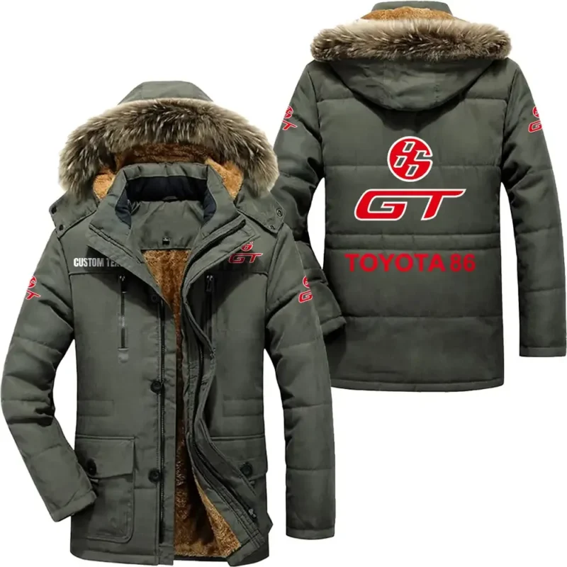 Auto 86 Parka hoodie, Coat with Hood Exclusive Logo For Car Motorcycles Lovers CAR7002082220 - Army Green