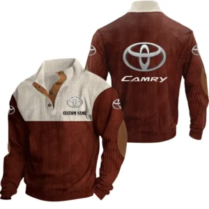 Car Men's Stand Up Collar Base Shirt, Collar Hoodie Exclusive Logo For Car Motorcycles Fans CAR20012181 - Red