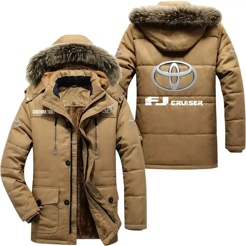 Car Parka hoodie, Coat with Hood Exclusive Logo For Car Motorcycles Lovers CAR7002082222 - Khaki