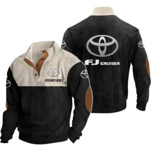 Car Men's Stand Up Collar Base Shirt, Collar Hoodie Exclusive Logo For Car Motorcycles Fans CAR20012182 - Black