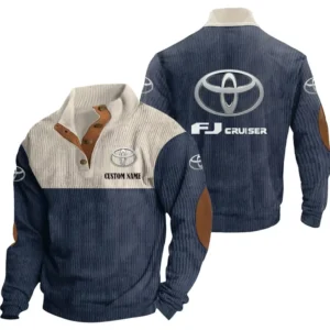 Car Men's Stand Up Collar Base Shirt, Collar Hoodie Exclusive Logo For Car Motorcycles Fans CAR20012182 - Navy Blue