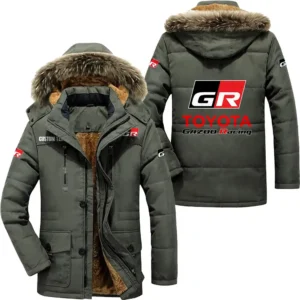 Auto racing Parka hoodie, Coat with Hood Exclusive Logo For Car Motorcycles Lovers CAR7002082223 - Army Green