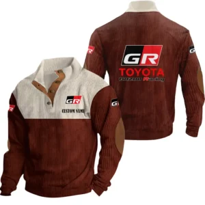 Auto racing Men's Stand Up Collar Base Shirt, Collar Hoodie Exclusive Logo For Car Motorcycles Fans CAR20012183 - Red