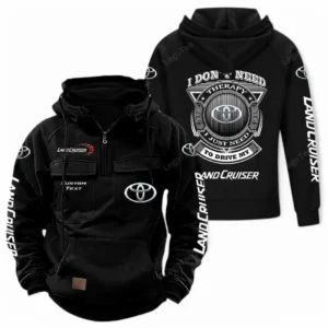 Auto Vintage Auto Hoodie Tactical Quarter Zip, Hoodie Exclusive Logo For Car Owners CAR106021525019 - Black