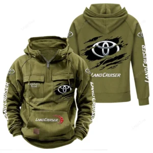 Auto Vintage Auto Hoodie Tactical Quarter Zip, Hoodie Exclusive Logo For Auto Vintage Auto Lovers - Army Green CAR122021425013-1