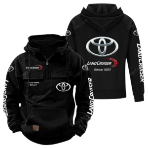 Auto Vintage Auto Hoodie Tactical Quarter Zip, Hoodie Exclusive Logo For Auto Vintage Auto Lovers - Black CAR96021425691-2