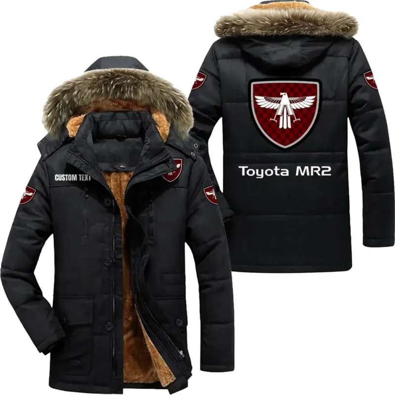 Auto Parka hoodie, Coat with Hood Exclusive Logo For Car Motorcycles Lovers CAR7002082227 - Black
