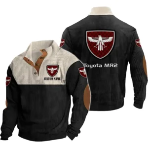 Auto Men's Stand Up Collar Base Shirt, Collar Hoodie Exclusive Logo For Car Motorcycles Fans CAR20012187 - Black