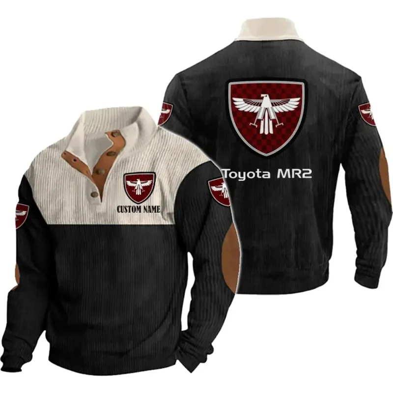 Auto Men's Stand Up Collar Base Shirt, Collar Hoodie Exclusive Logo For Car Motorcycles Fans CAR20012187 - Black