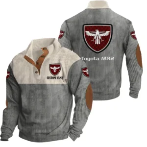 Auto Men's Stand Up Collar Base Shirt, Collar Hoodie Exclusive Logo For Car Motorcycles Fans CAR20012187 - Grey