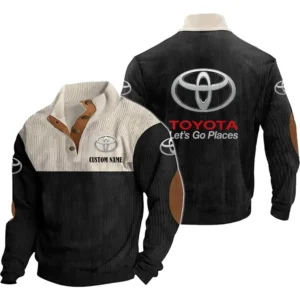 Auto Men's Stand Up Collar Base Shirt, Collar Hoodie Exclusive Logo For Car Motorcycles Fans CAR20012185 - Black