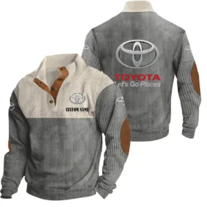 Auto Men's Stand Up Collar Base Shirt, Collar Hoodie Exclusive Logo For Car Motorcycles Fans CAR20012185 - Grey