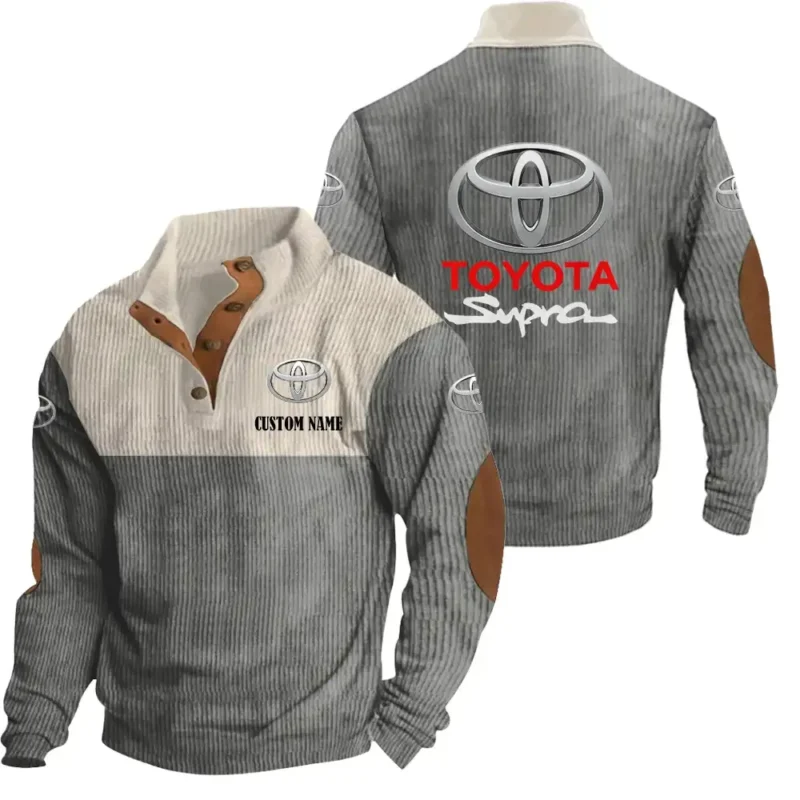 Auto Men's Stand Up Collar Base Shirt, Collar Hoodie Exclusive Logo For Car Motorcycles Fans CAR20012190 - Grey