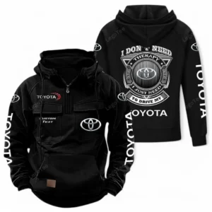 Auto Hoodie Tactical Quarter Zip, Hoodie Exclusive Logo For Car Owners CAR106021525014 - Black