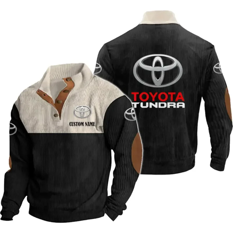 Auto Men's Stand Up Collar Base Shirt, Collar Hoodie Exclusive Logo For Car Motorcycles Fans CAR20012193 - Black