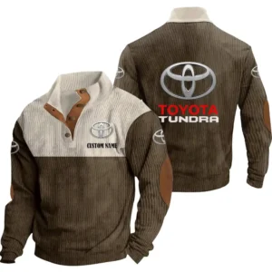 Auto Men's Stand Up Collar Base Shirt, Collar Hoodie Exclusive Logo For Car Motorcycles Fans CAR20012193 - Brown