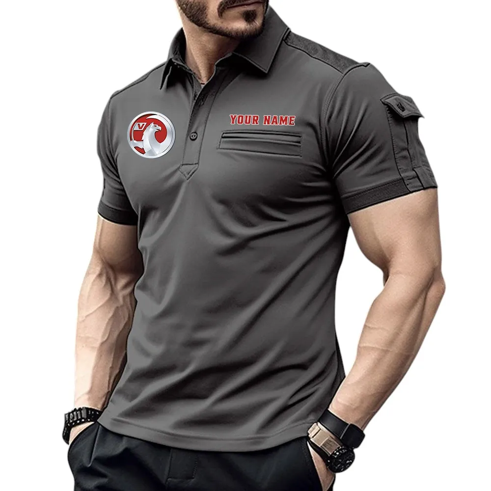 Tractor Fans Gift Pocket Polo Shirt, Polo Shirt Exclusive Logo For Tractor Fan, Custom Name CAR445060325022 - Gray