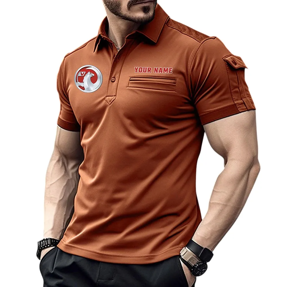Tractor Fans Gift Pocket Polo Shirt, Polo Shirt Exclusive Logo For Tractor Fan, Custom Name CAR445060325022 - Orange