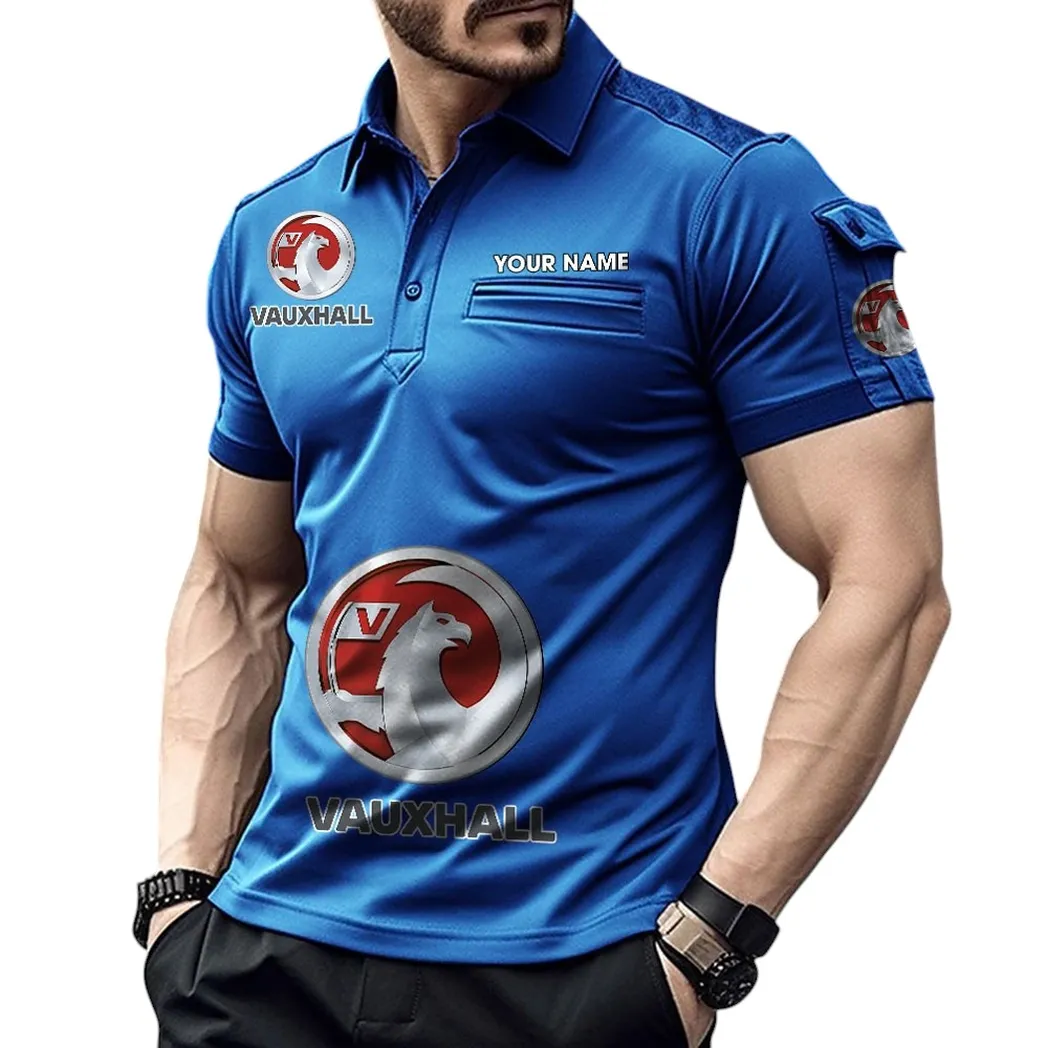 Tractor Fans Gift Pocket Polo Shirt, Polo Shirt Exclusive Logo For Tractor Fan, Custom Name CAR450051325385 - Blue