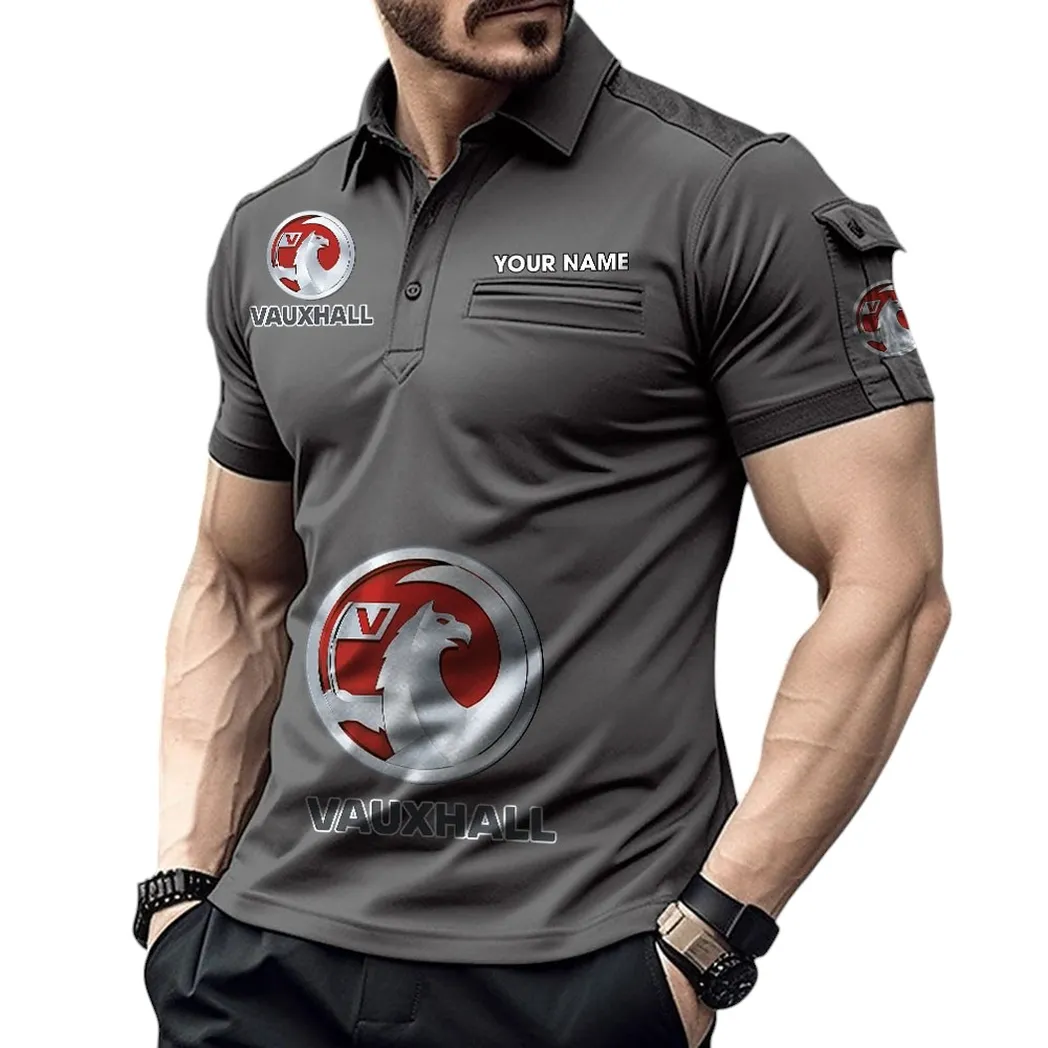 Tractor Fans Gift Pocket Polo Shirt, Polo Shirt Exclusive Logo For Tractor Fan, Custom Name CAR450051325385 - Gray
