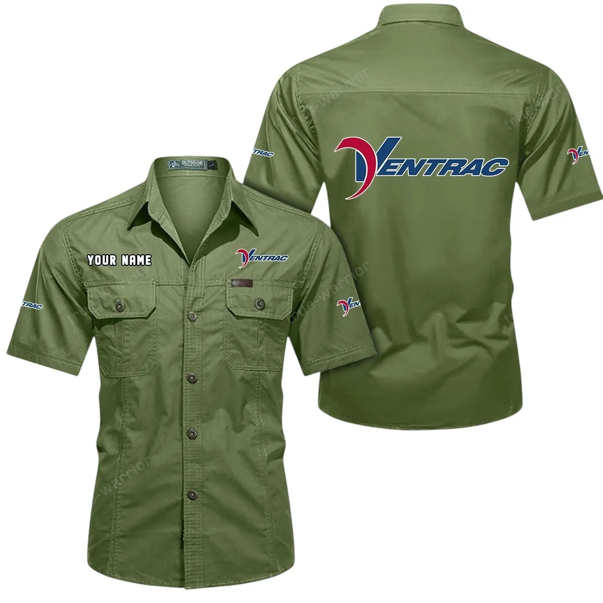 Tractor Lovers Gift Short Sleeved Shirt, Button Up Shirt Exclusive Logo For Car Owners CAR444052625965 - Fruit Green