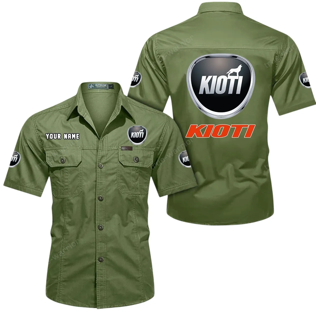 Tractors Lovers Gift Short Sleeved Shirt, Button Up Shirt Exclusive Logo For Car Owners CAR444052625934 - Fruit Green