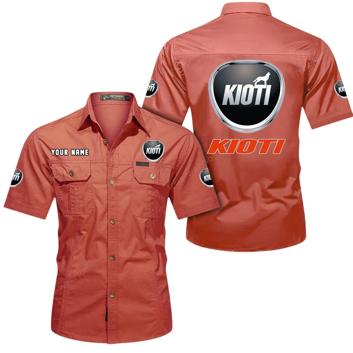 Tractors Lovers Gift Short Sleeved Shirt, Button Up Shirt Exclusive Logo For Car Owners CAR444052625934 - Red