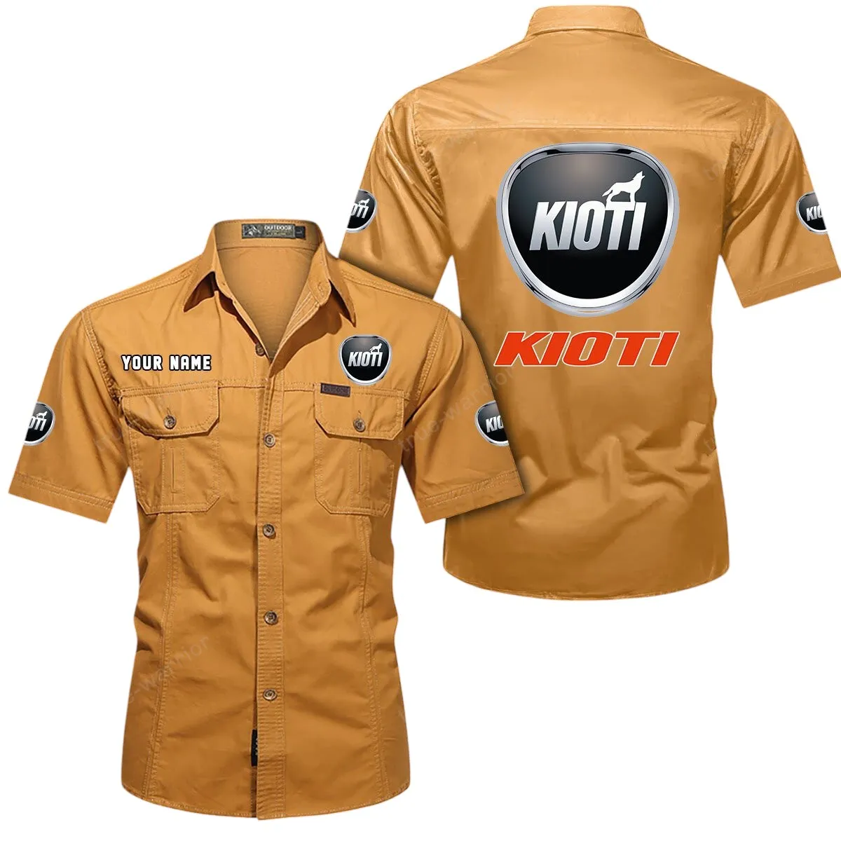 Tractors Lovers Gift Short Sleeved Shirt, Button Up Shirt Exclusive Logo For Car Owners CAR444052625934 - Turmeric