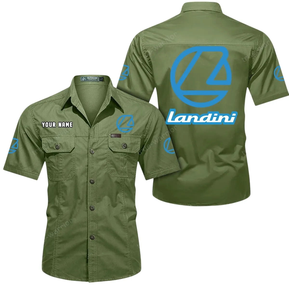 Tractors Lovers Gift Short Sleeved Shirt, Button Up Shirt Exclusive Logo For Car Owners CAR444052625956 - Fruit Green