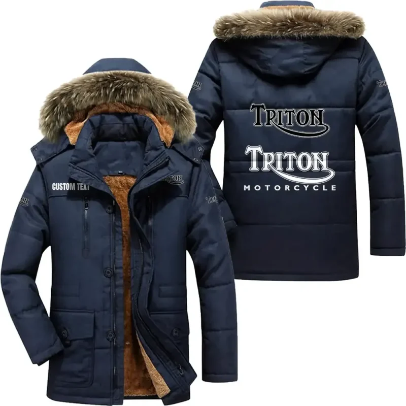 Car Parka hoodie, Coat with Hood Exclusive Logo For Car Motorcycles Lovers CAR7002082235 - Navy