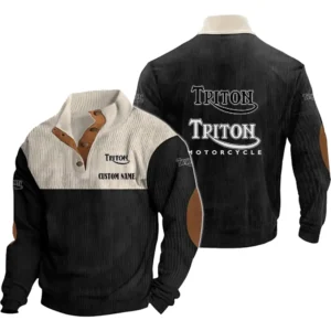 Car Men's Stand Up Collar Base Shirt, Collar Hoodie Exclusive Logo For Car Motorcycles Fans CAR20012194 - Black