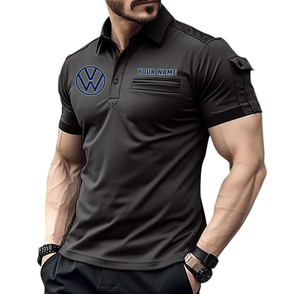 Truck Off-Road Fans Gift Pocket Polo Shirt, Polo Shirt Exclusive Logo For Truck Off-Road Fan, Custom Name CAR445060325025 - Black