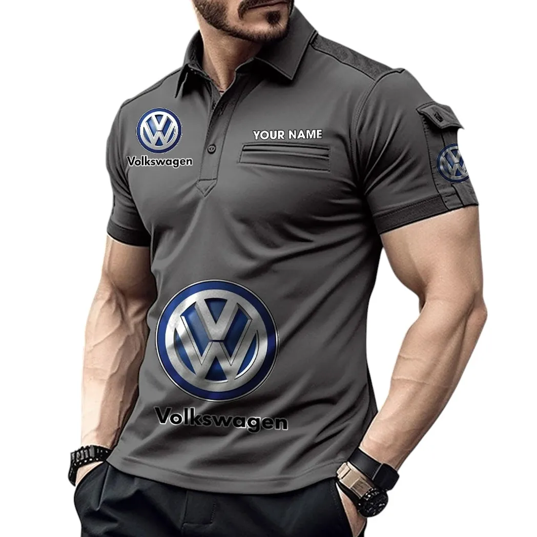 Truck Off-Road Fans Gift Pocket Polo Shirt, Polo Shirt Exclusive Logo For Truck Off-Road Fan, Custom Name CAR450051325397 - Gray