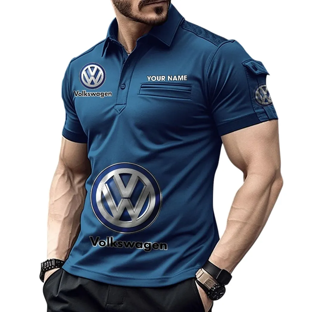Truck Off-Road Fans Gift Pocket Polo Shirt, Polo Shirt Exclusive Logo For Truck Off-Road Fan, Custom Name CAR450051325397 - Navy Blue