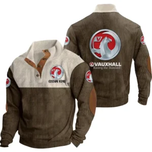 Car Men's Stand Up Collar Base Shirt, Collar Hoodie Exclusive Logo For Car Motorcycles Fans CAR20012196 - Brown