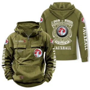 Car Hoodie Tactical Quarter Zip, Hoodie Exclusive Logo For Car Owners CAR106021525060 - Army Green