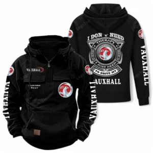 Car Hoodie Tactical Quarter Zip, Hoodie Exclusive Logo For Car Owners CAR106021525060 - Black