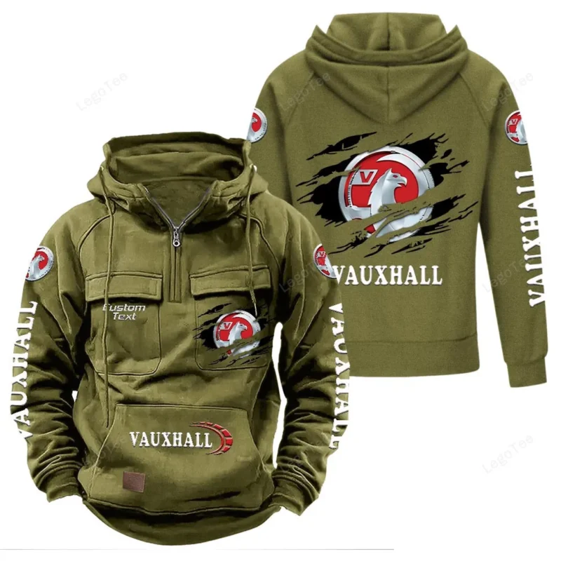 Car Hoodie Tactical Quarter Zip, Hoodie Exclusive Logo For Car Lovers - Army Green CAR122021425067-1