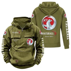 Car Hoodie Tactical Quarter Zip, Hoodie Exclusive Logo For Car Lovers - Army Green CAR96021425733-1