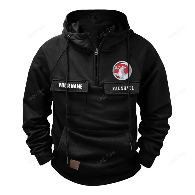 Car Hoodie Tactical Quarter Zip, Hoodie Exclusive Logo For Car Lovers - Black CAR109021425409-2