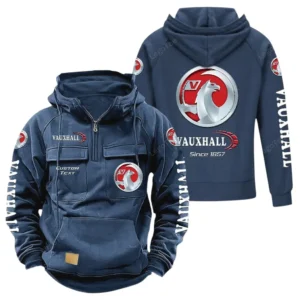 Car Hoodie Tactical Quarter Zip, Hoodie Exclusive Logo For Car Lovers - Dark Blue CAR96021425733-3