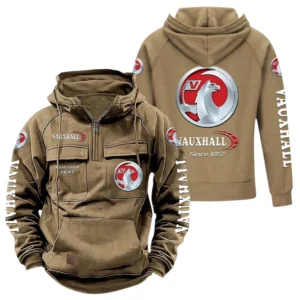 Car Hoodie Tactical Quarter Zip, Hoodie Exclusive Logo For Car Lovers - Khaki CAR96021425733-4