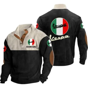 Car Men's Stand Up Collar Base Shirt, Collar Hoodie Exclusive Logo For Car Motorcycles Fans CAR20012198 - Black