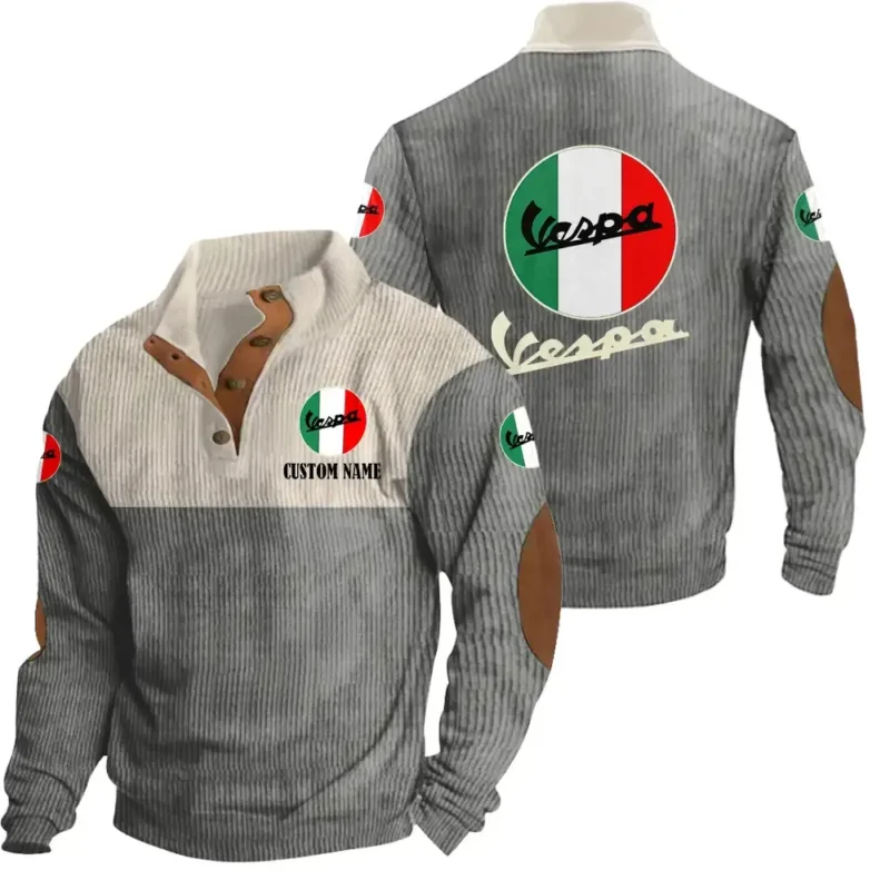 Car Men's Stand Up Collar Base Shirt, Collar Hoodie Exclusive Logo For Car Motorcycles Fans CAR20012198 - Grey