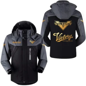 Motorcycles Outdoor Charging Suit, Exclusive Logo Fleece Truckket For Car Fans HFLJ0112312143 - Black